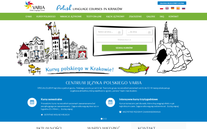 Strony WWW i sklepy internetowe dla firm z Krakowa - portfolio -  Szkoła Varia