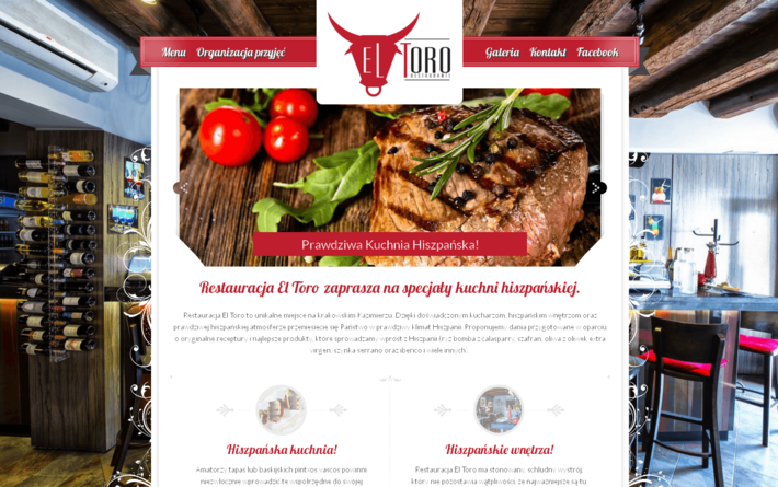 Strony WWW i sklepy internetowe dla firm z Krakowa - portfolio -  Restauracja El Toro